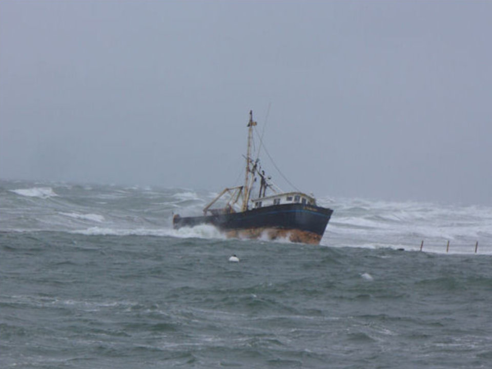 Boat on Rough Seas